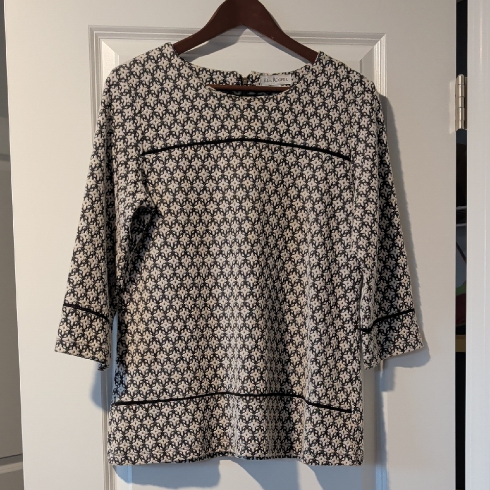 Kim Rogers Monochrome Textured Top